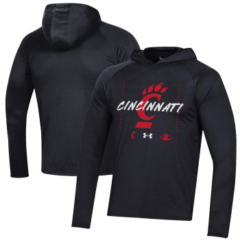Men's - Cincinnati Bearcats Under Armour 2023 On Court Bench Shooting Long Sleeve College Basketball Hoodie Black College Basketball T-Shirt Men's - Cincinnati Bearcats Under Armour 2023 On Court Bench Shooting Long Sleeve College Basketball Hoodie Black College Basketball T-Shirt