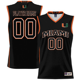 Women's Miami Hurricanes ProSphere NIL Customize Black College Basketball Jersey