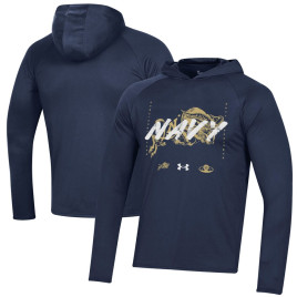Men's - Navy Midshipmen Under Armour 2023 On Court Bench Shooting Long Sleeve College Basketball Hoodie Navy College Basketball T-Shirt Men's - Navy Midshipmen Under Armour 2023 On Court Bench Shooting Long Sleeve College Basketball Hoodie Navy College Basketball T-Shirt