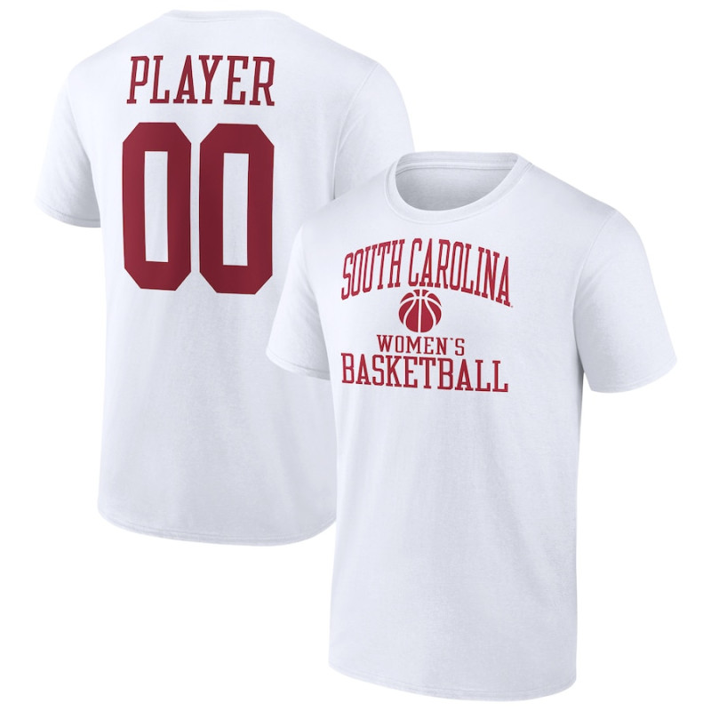 Women's South Carolina Gamecocks Customize NIL Gameday Tradition White College Basketball T-Shirt Women's South Carolina Gamecocks Customize NIL Gameday Tradition White College Basketball T-Shirt