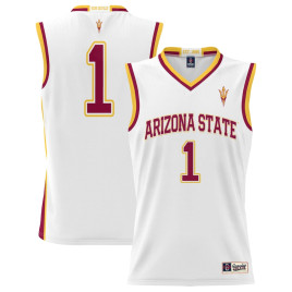 Men's - #1 Arizona State Sun Devils ProSphere White College Basketball Jersey