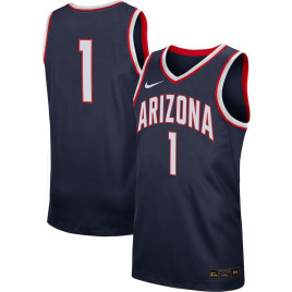 Men's - #1 Arizona Wildcats Nike Replica Navy College Basketball Jersey