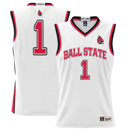 Men's - #1 Ball State Cardinals ProSphere White College Basketball Jersey