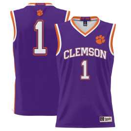 Men's - #1 Clemson Tigers ProSphere Purple College Basketball Jersey