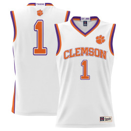 Men's - #1 Clemson Tigers ProSphere White College Basketball Jersey