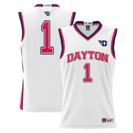 Youth #1 Dayton Flyers ProSphere White College Basketball Jersey