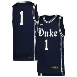 Youth #1 Duke Blue Devils Nike Icon Replica Navy College Basketball Jersey
