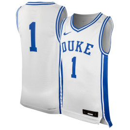 Youth #1 Duke Blue Devils Nike Icon Replica White College Basketball Jersey