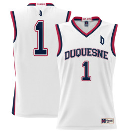 Youth #1 Duquesne Dukes ProSphere White College Basketball Jersey Youth #1 Duquesne Dukes ProSphere White College Basketball Jersey
