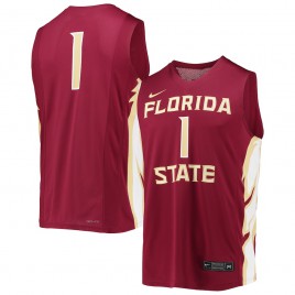 Men's - #1 Florida State Seminoles Nike Team Replica Garnet College Basketball Jersey