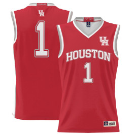 Men's - #1 Houston Cougars ProSphere Red College Basketball Jersey