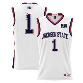Men's - #1 Jackson State Tigers ProSphere White College Basketball Jersey