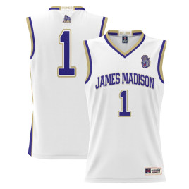 Men's - #1 James Madison Dukes ProSphere White College Basketball Jersey
