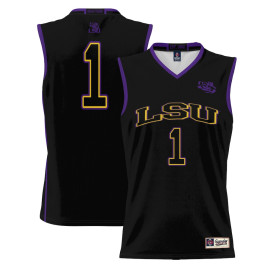 Men's - #1 LSU Tigers ProSphere Black College Basketball Jersey