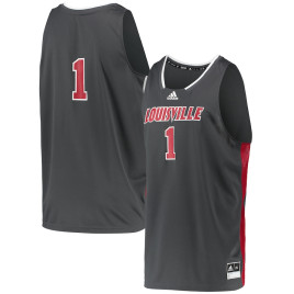 Men's - #1 Louisville Cardinals adidas Reverse Retro Gray College Basketball Jersey