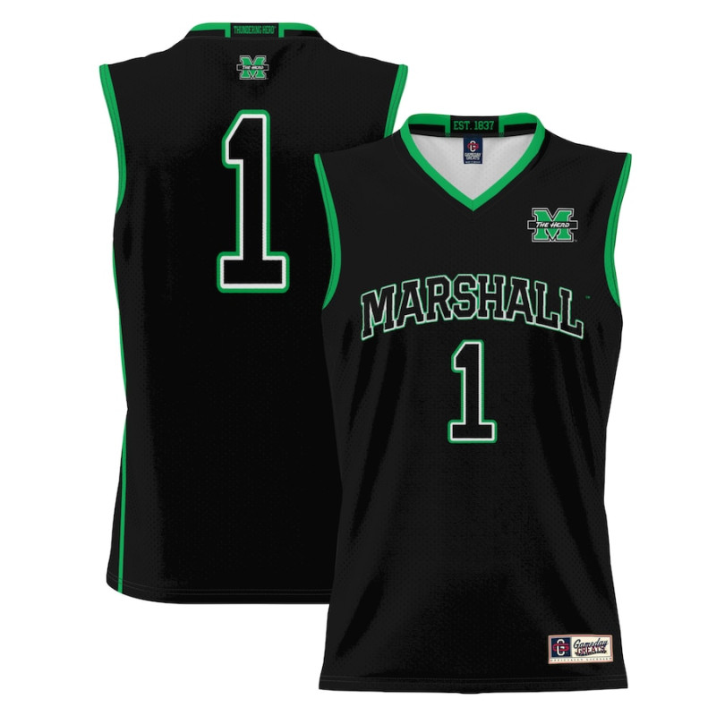 Youth #1 Marshall Thundering Herd ProSphere Black College Basketball Jersey Youth #1 Marshall Thundering Herd ProSphere Black College Basketball Jersey