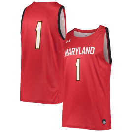 Men's - #1 Maryland Terrapins Under Armour College Replica Red College Basketball Jersey Men's - #1 Maryland Terrapins Under Armour College Replica Red College Basketball Jersey