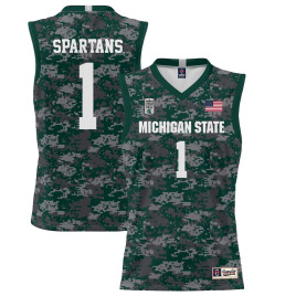 Men's - #1 Michigan State Spartans ProSphere 2022 Carrier Classic Green College Basketball Jersey Men's - #1 Michigan State Spartans ProSphere 2022 Carrier Classic Green College Basketball Jersey