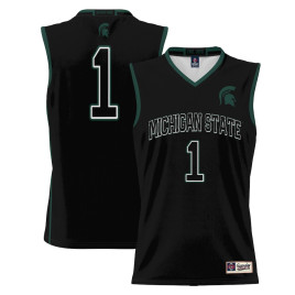 Men's - #1 Michigan State Spartans ProSphere Black College Basketball Jersey Men's - #1 Michigan State Spartans ProSphere Black College Basketball Jersey