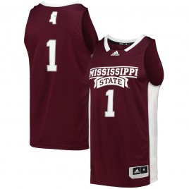 Men's - #1 Mississippi State Bulldogs adidas Team Swingman Maroon College Basketball Jersey Men's - #1 Mississippi State Bulldogs adidas Team Swingman Maroon College Basketball Jersey