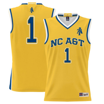 Youth #1 North Carolina A&T Aggies ProSphere Gold College Basketball Jersey