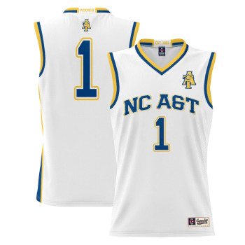 Men's - #1 North Carolina A&T Aggies ProSphere White College Basketball Jersey