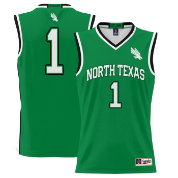 Men's - #1 North Texas Mean Green ProSphere Kelly Green College Basketball Jersey