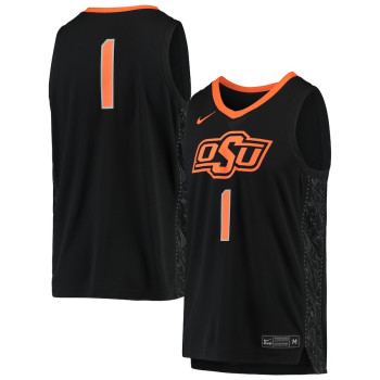 Men's - #1 Oklahoma State Cowboys Nike Team Replica Black College Basketball Jersey