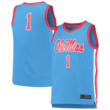 Men's - #1 Ole Miss Rebels Nike Replica Light Blue College Basketball Jersey