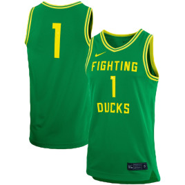 Women's #1 Oregon Ducks Nike Replica Green College Basketball Jersey