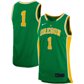 Women's #1 Oregon Ducks Nike Throwback Replica Green College Basketball Jersey