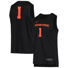 Men's - #1 Oregon State Beavers Nike Replica Black College Basketball Jersey