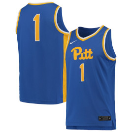 Men's - #1 Pitt Panthers Nike Team Replica Royal College Basketball Jersey Men's - #1 Pitt Panthers Nike Team Replica Royal College Basketball Jersey