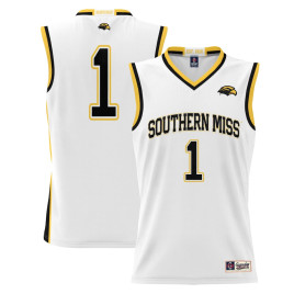 Youth #1 Southern Miss Golden Eagles ProSphere White College Basketball Jersey