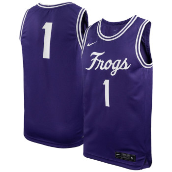 Men's - #1 TCU Horned Frogs Nike Team Replica Purple College Basketball Jersey