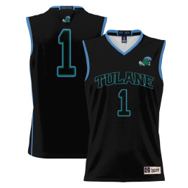 Youth #1 Tulane Green Wave ProSphere Black College Basketball Jersey