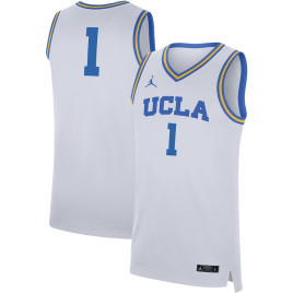 Men's - #1 UCLA Bruins Jordan Brand Replica White College Basketball Jersey