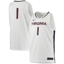 Men's - #1 Virginia Cavaliers Nike Replica White College Basketball Jersey