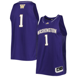 Men's - #1 Washington Huskies adidas Team Swingman Purple College Basketball Jersey