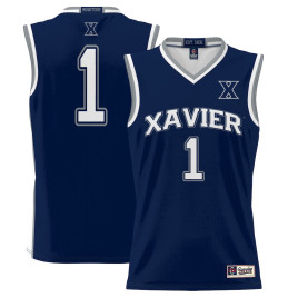 Men's - #1 Xavier Musketeers ProSphere Navy College Basketball Jersey