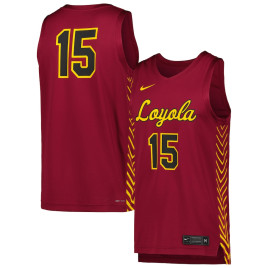 Men's - #15 Loyola Chicago Ramblers Nike Replica Maroon College Basketball Jersey