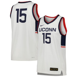 Men's - #15 UConn Huskies Nike Replica White College Basketball Jersey