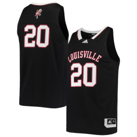 Men's - #20 Louisville Cardinals adidas Reverse Retro Black College Basketball Jersey