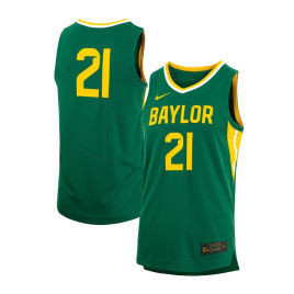 Men's - #21 Baylor Bears Nike Replica Green College Basketball Jersey
