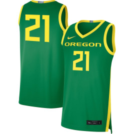 Men's - #21 Oregon Ducks Nike Limited Green College Basketball Jersey