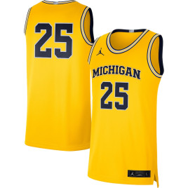 Men's - #25 Michigan Wolverines Jordan Brand Limited Maize College Basketball Jersey Men's - #25 Michigan Wolverines Jordan Brand Limited Maize College Basketball Jersey