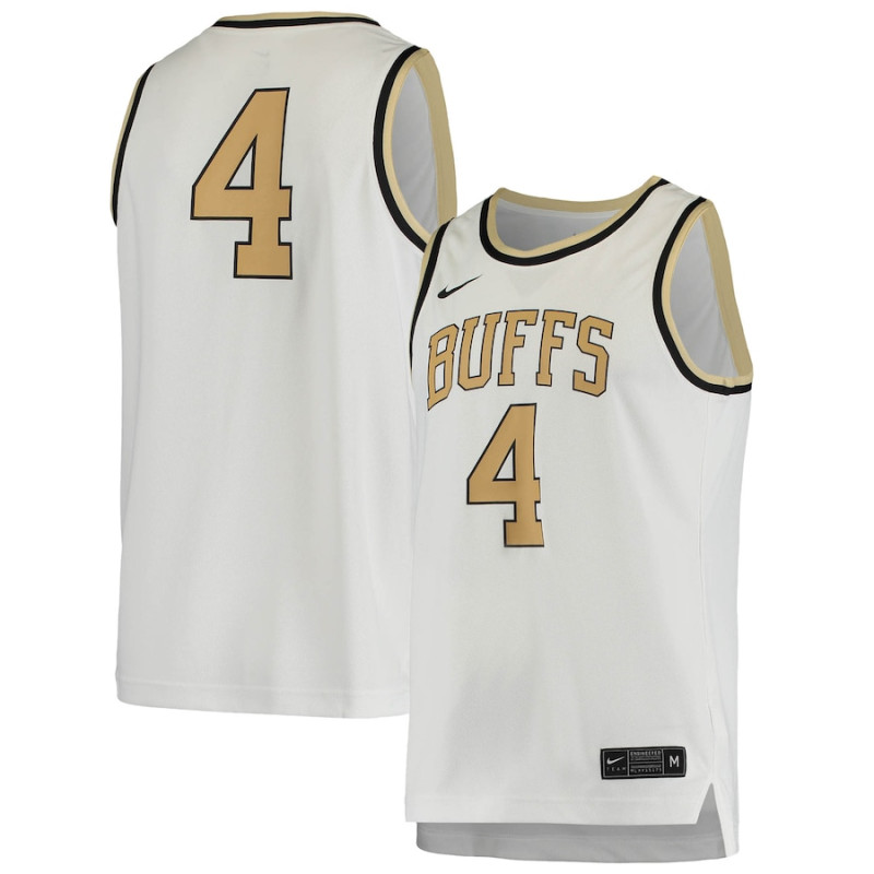 Men's - #4 Colorado Buffaloes Nike Replica White College Basketball Jersey Men's - #4 Colorado Buffaloes Nike Replica White College Basketball Jersey