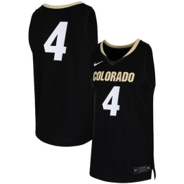 Men's - #4 Colorado Buffaloes Nike Team Replica Black College Basketball Jersey Men's - #4 Colorado Buffaloes Nike Team Replica Black College Basketball Jersey