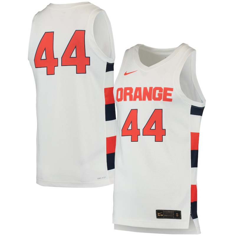 Men's - #44 Syracuse Orange Nike Team Replica White College Basketball Jersey Men's - #44 Syracuse Orange Nike Team Replica White College Basketball Jersey