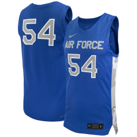 Men's - #54 Air Force Falcons Nike Replica Royal College Basketball Jersey